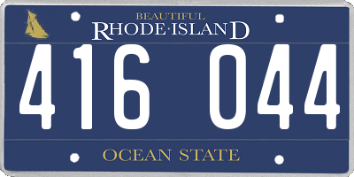 RI license plate 416044