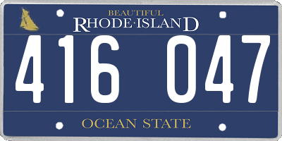 RI license plate 416047
