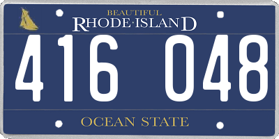 RI license plate 416048