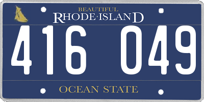 RI license plate 416049