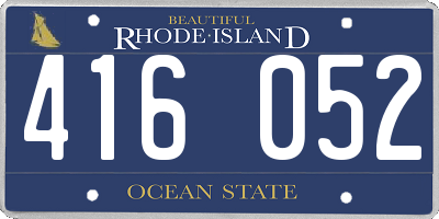 RI license plate 416052