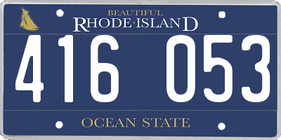 RI license plate 416053