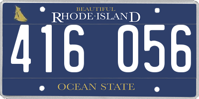 RI license plate 416056
