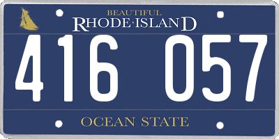 RI license plate 416057