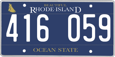 RI license plate 416059
