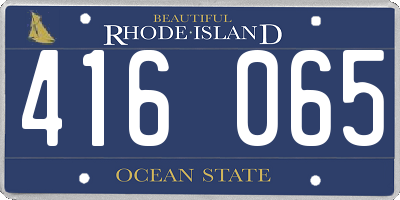 RI license plate 416065