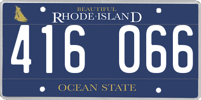 RI license plate 416066