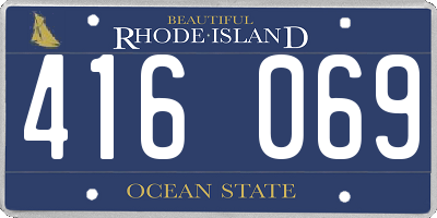 RI license plate 416069