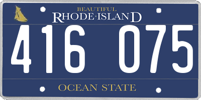 RI license plate 416075