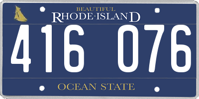 RI license plate 416076
