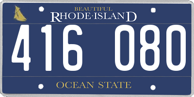RI license plate 416080