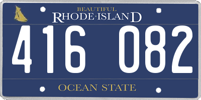RI license plate 416082