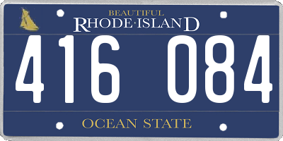 RI license plate 416084