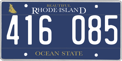 RI license plate 416085