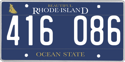 RI license plate 416086