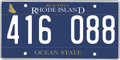 RI license plate 416088