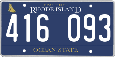 RI license plate 416093