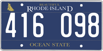 RI license plate 416098