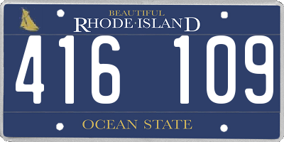 RI license plate 416109