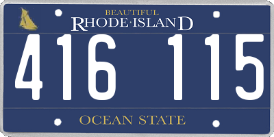 RI license plate 416115