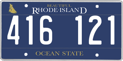 RI license plate 416121