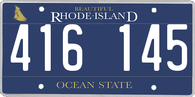 RI license plate 416145