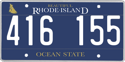 RI license plate 416155