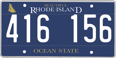 RI license plate 416156