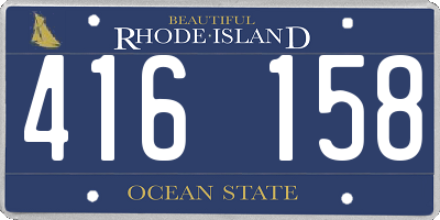 RI license plate 416158