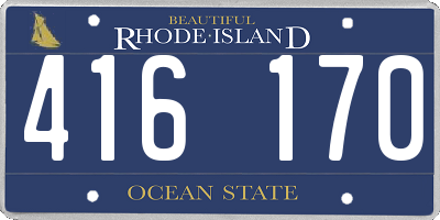 RI license plate 416170