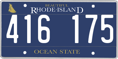 RI license plate 416175