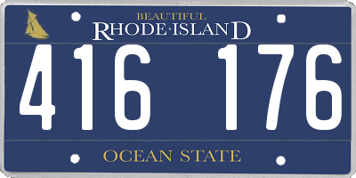 RI license plate 416176