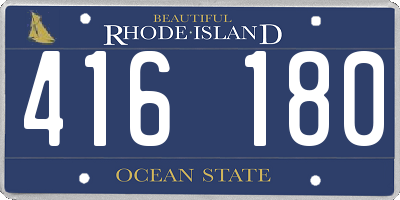 RI license plate 416180