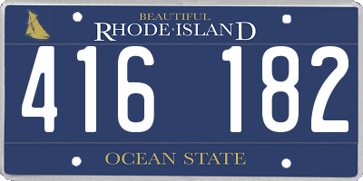 RI license plate 416182