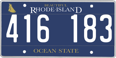 RI license plate 416183