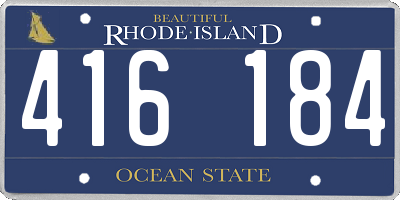RI license plate 416184