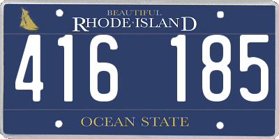 RI license plate 416185