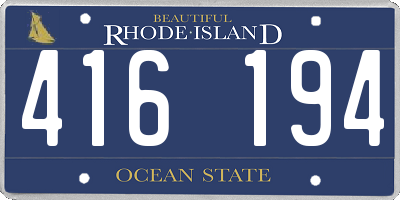 RI license plate 416194