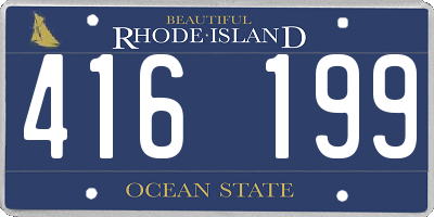 RI license plate 416199