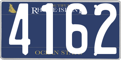 RI license plate 4162