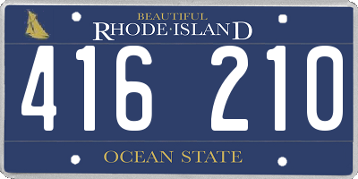 RI license plate 416210