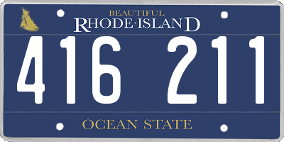 RI license plate 416211