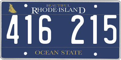RI license plate 416215