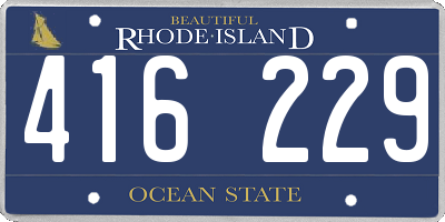 RI license plate 416229