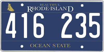 RI license plate 416235