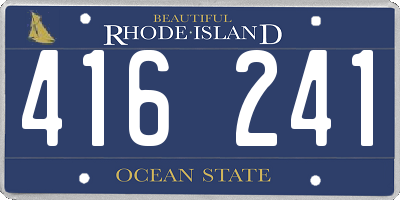 RI license plate 416241