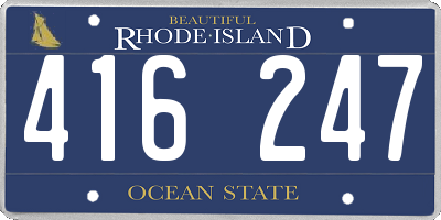 RI license plate 416247