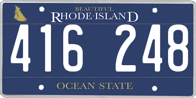 RI license plate 416248