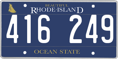 RI license plate 416249