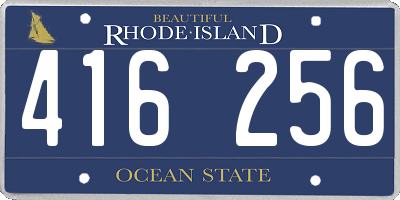 RI license plate 416256